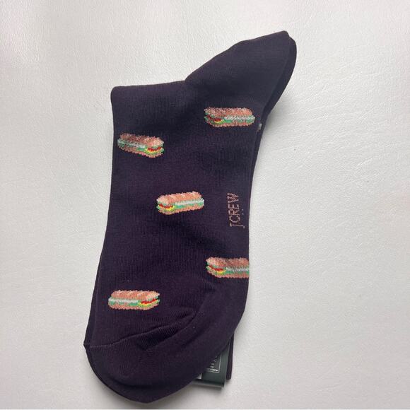 J.Crew Sandwich Print Graphic Design Trouser Socks Onesize NWT - Picture 6 of 9